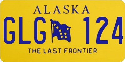 AK license plate GLG124