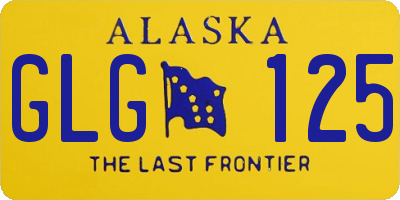 AK license plate GLG125