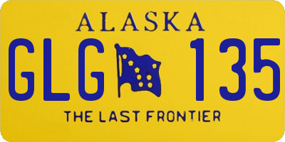 AK license plate GLG135