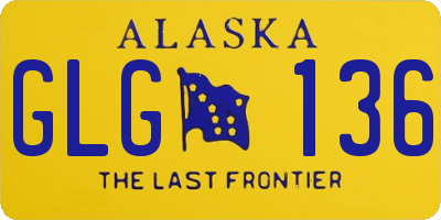 AK license plate GLG136