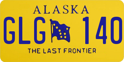 AK license plate GLG140