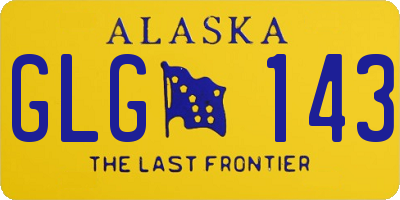 AK license plate GLG143