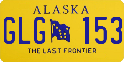 AK license plate GLG153