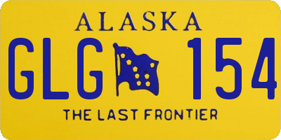 AK license plate GLG154