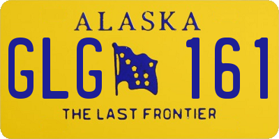 AK license plate GLG161