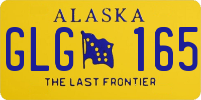 AK license plate GLG165