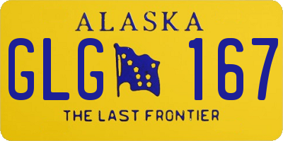 AK license plate GLG167