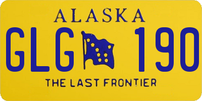 AK license plate GLG190
