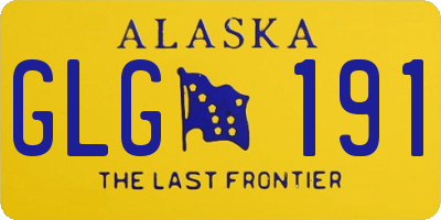 AK license plate GLG191