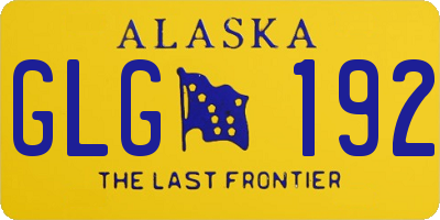 AK license plate GLG192