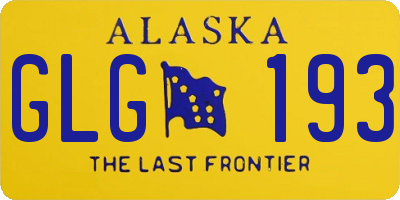 AK license plate GLG193