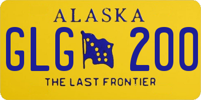 AK license plate GLG200