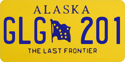 AK license plate GLG201