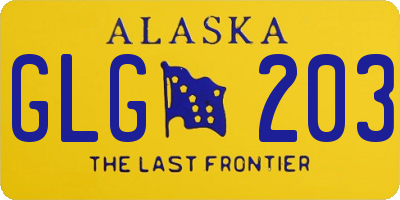 AK license plate GLG203