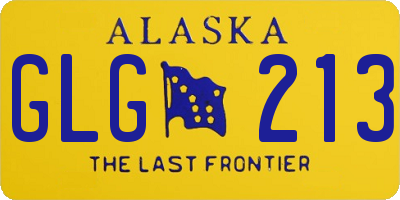 AK license plate GLG213