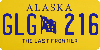 AK license plate GLG216