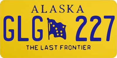 AK license plate GLG227