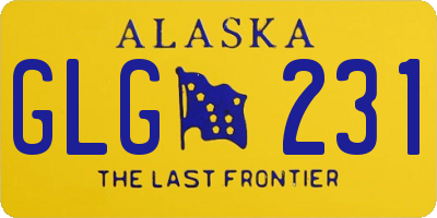 AK license plate GLG231