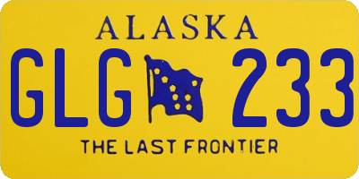 AK license plate GLG233