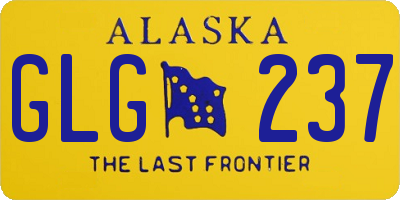 AK license plate GLG237