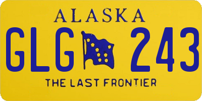 AK license plate GLG243