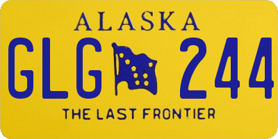 AK license plate GLG244
