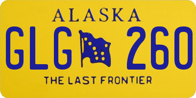 AK license plate GLG260