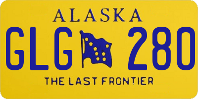 AK license plate GLG280