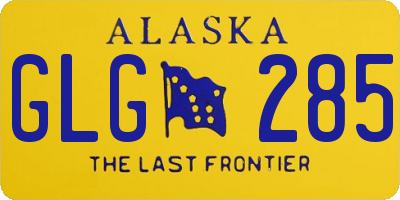 AK license plate GLG285