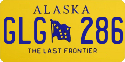 AK license plate GLG286