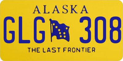 AK license plate GLG308