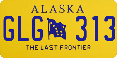 AK license plate GLG313