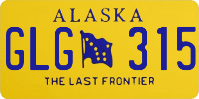 AK license plate GLG315