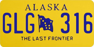 AK license plate GLG316