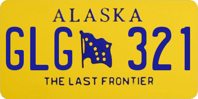 AK license plate GLG321