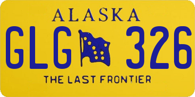 AK license plate GLG326