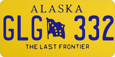 AK license plate GLG332