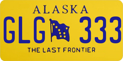 AK license plate GLG333