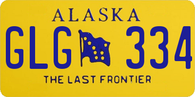 AK license plate GLG334