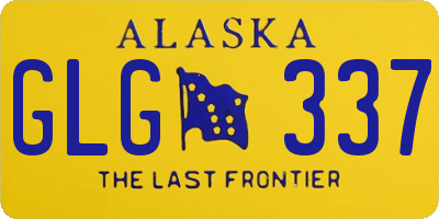 AK license plate GLG337