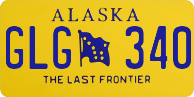 AK license plate GLG340