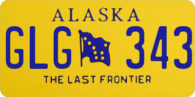 AK license plate GLG343