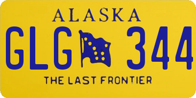 AK license plate GLG344