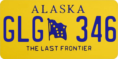 AK license plate GLG346