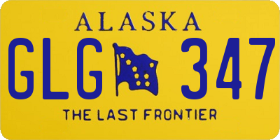 AK license plate GLG347