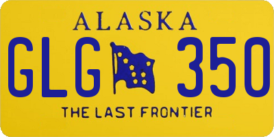 AK license plate GLG350