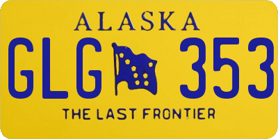 AK license plate GLG353