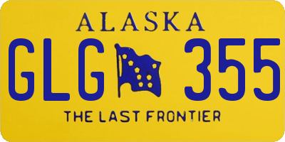 AK license plate GLG355