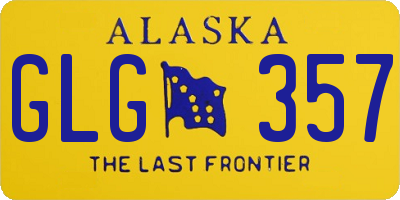 AK license plate GLG357
