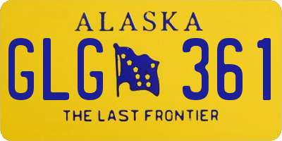 AK license plate GLG361